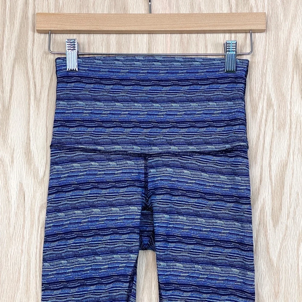 Lululemon Wunder Under Crop Tight Space Dye Blue *Hi-Rise